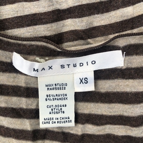 Max Studio Knotted Twist Front Stripe Tank Top XS - Picture 3 of 3